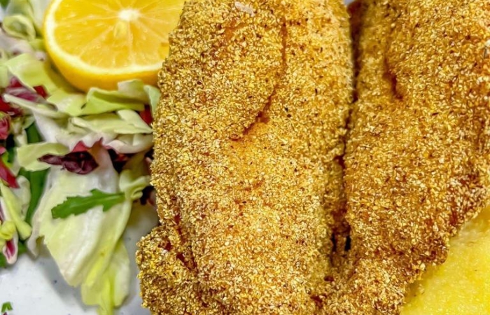 Crap prajit, mamaliguta si mujdei