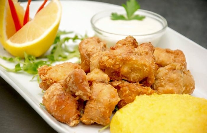 Lapti prajiti/grill cu mamaliguta si mujdei